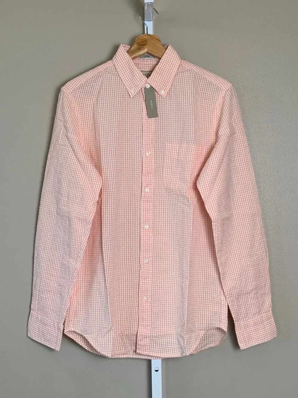 J. Crew Slim Seersucker Gingham Button Down Shirt